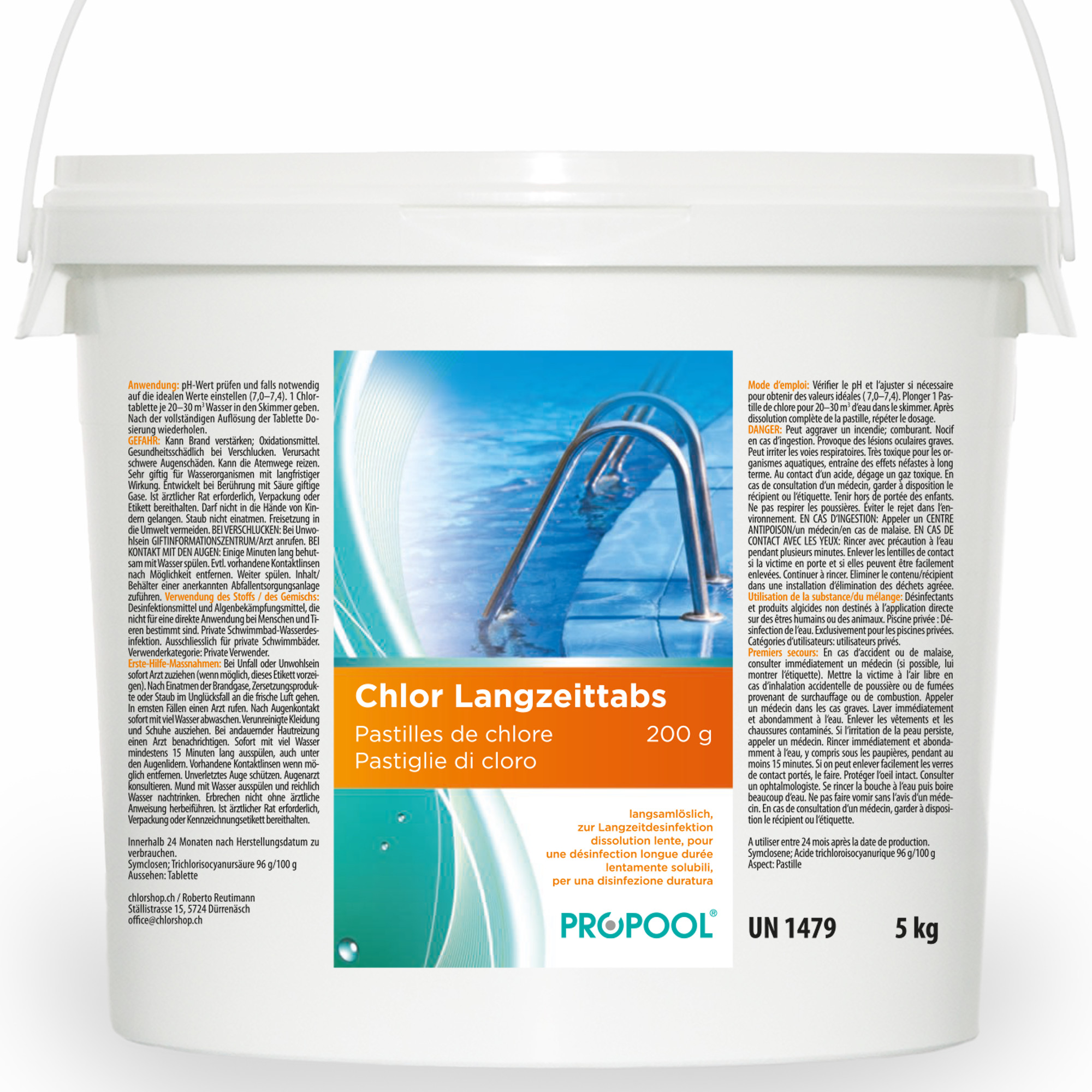 Vergrössern PROPOOL® Chlor Langzeittabs 200 g